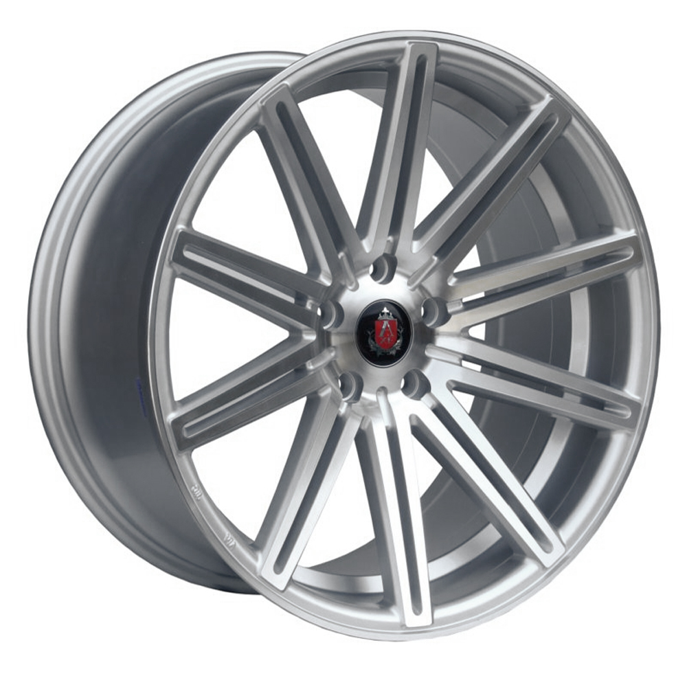 NEW 20  AXE EX15 DEEP CONCAVE ALLOY WHEELS IN SILVER POLISH WITH DEEP DISH  BIG 10 5  REAR et40 42